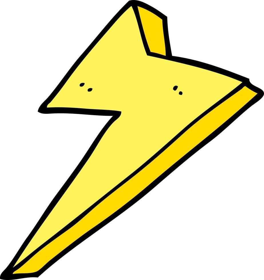 doodle cartoon lightning vector