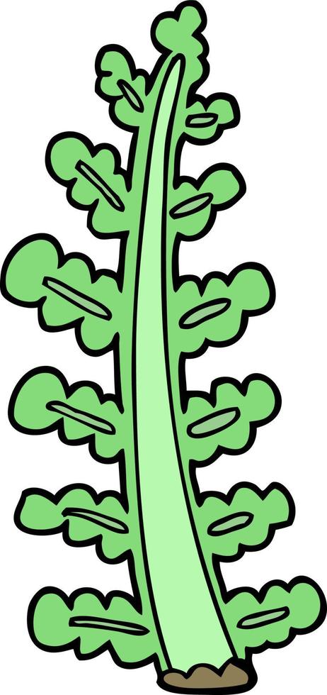 doodle cartoon plant vector