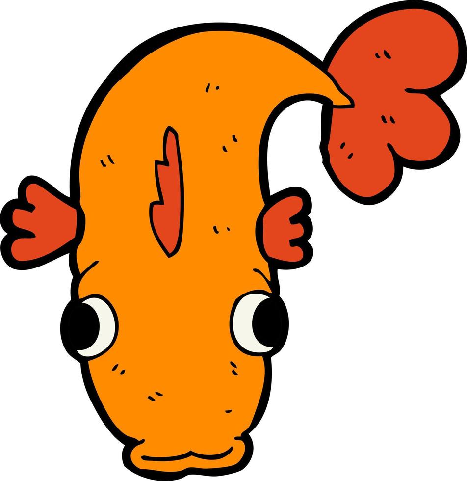 doodle character cartoon fish vector