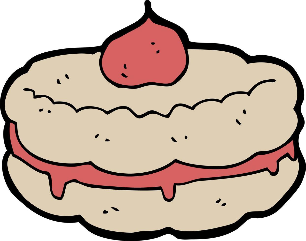 doodle cartoon biscuit vector