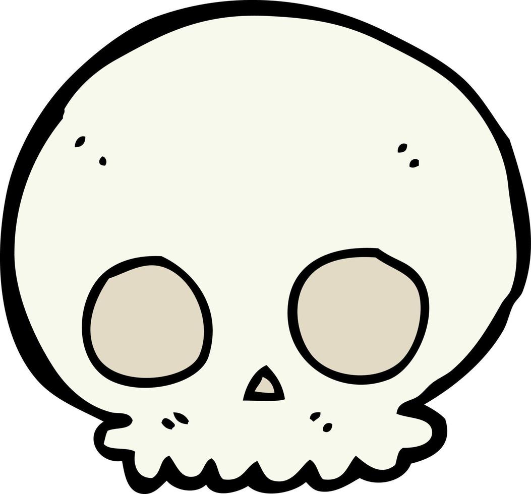 doodle character cartoon skull vector