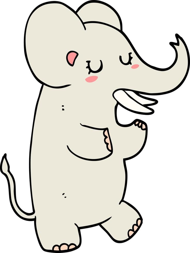 doodle character cartoon elephant vector