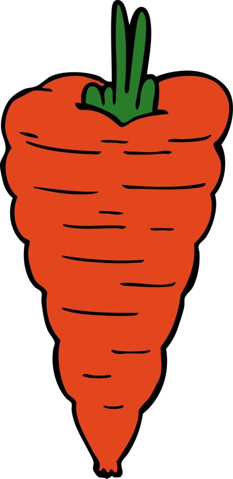 doodle cartoon carrot vector