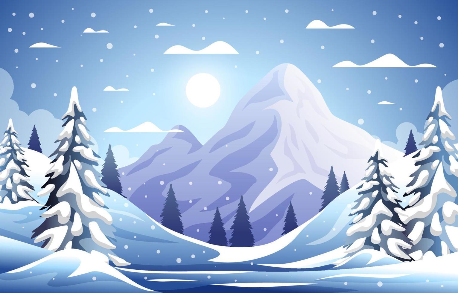 Winter Nature Background vector