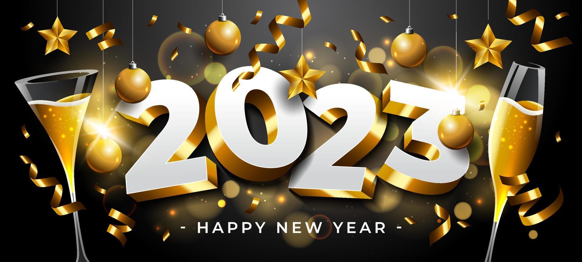 Happy New Year 2023 Concept vector