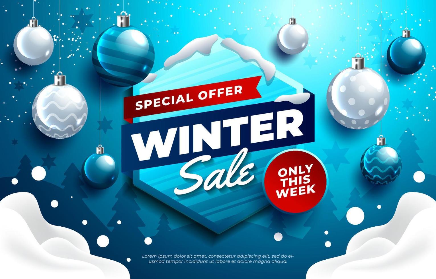 Winter Sale Poster vector