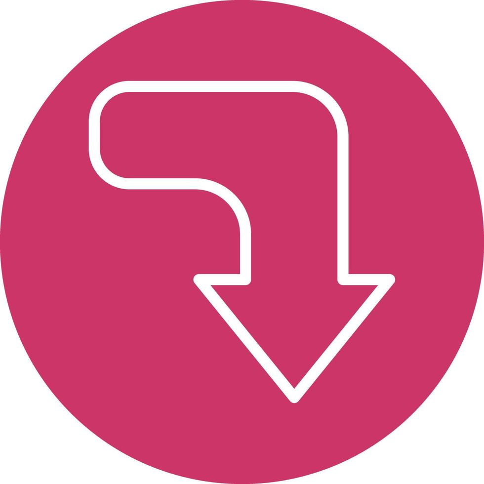 Turn Down Icon Style vector