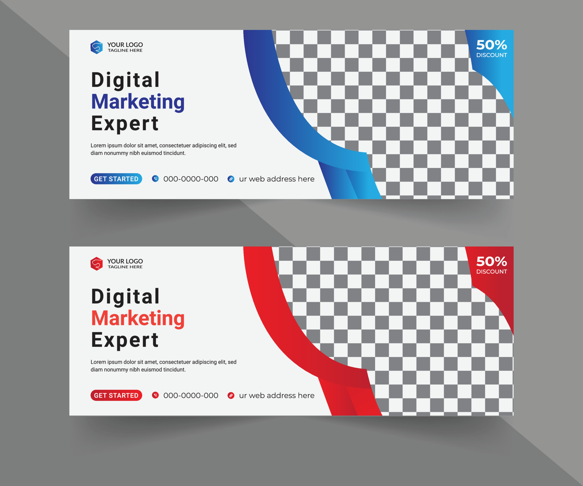 Digital marketing agency social media cover template design 12990768 ...