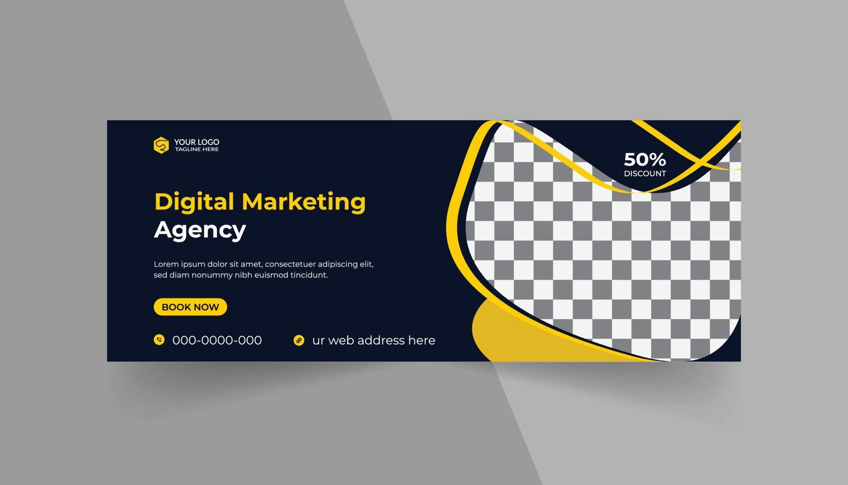 Digital marketing social media cover template design for online ...