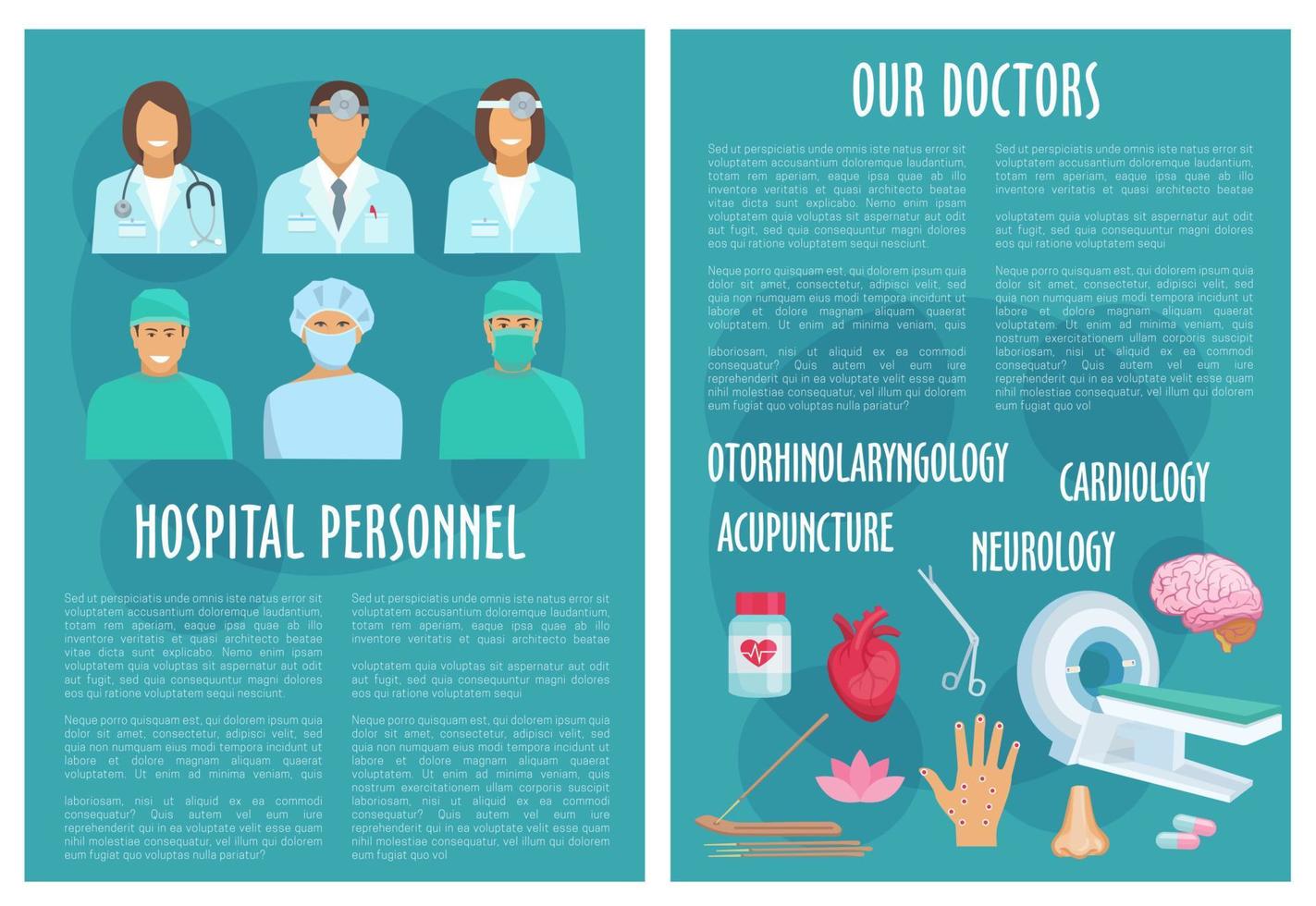 Medical or hospital healthcare vector brochure