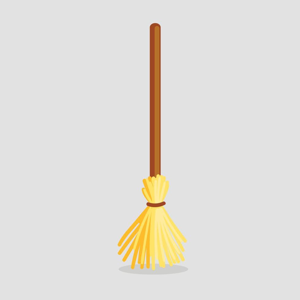 Witch's broom. Mystic. Halloween. Cartoon style illustration vector