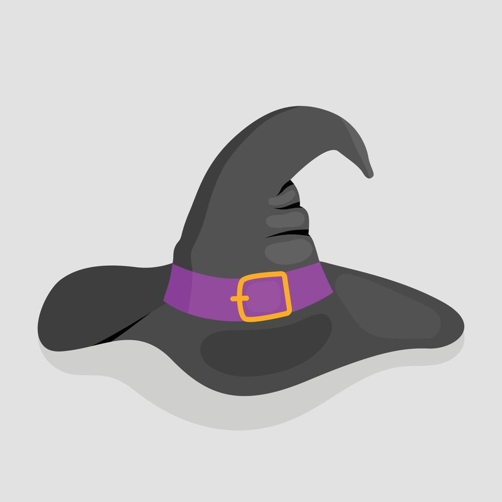 un sombrero de bruja sobre fondo blanco.ilustración vectorial para halloween vector