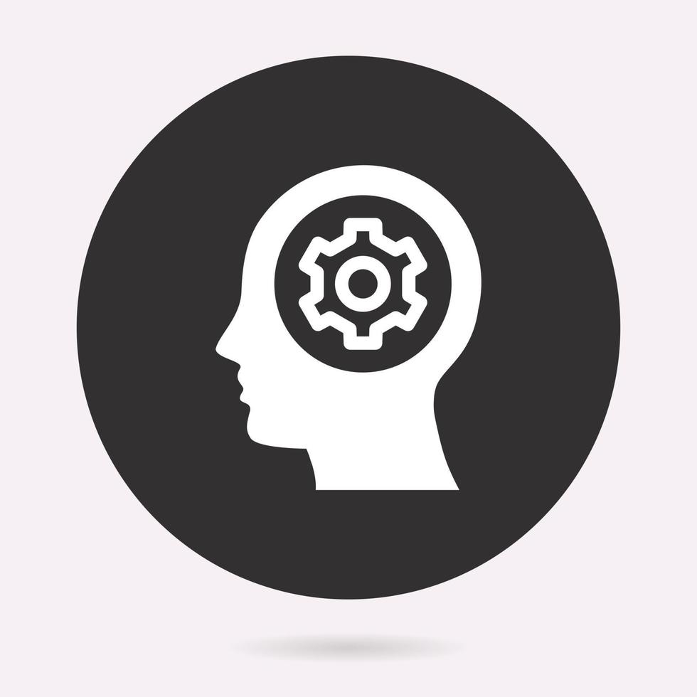 Engineer mind - vector icon. Illustration isolated. Simple pictogram.