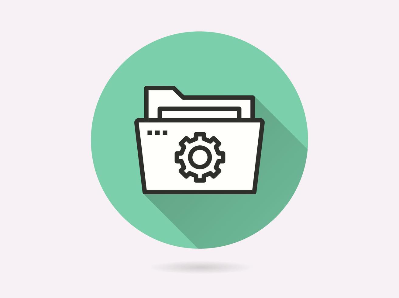 File setting icon for graphic and web design. vector