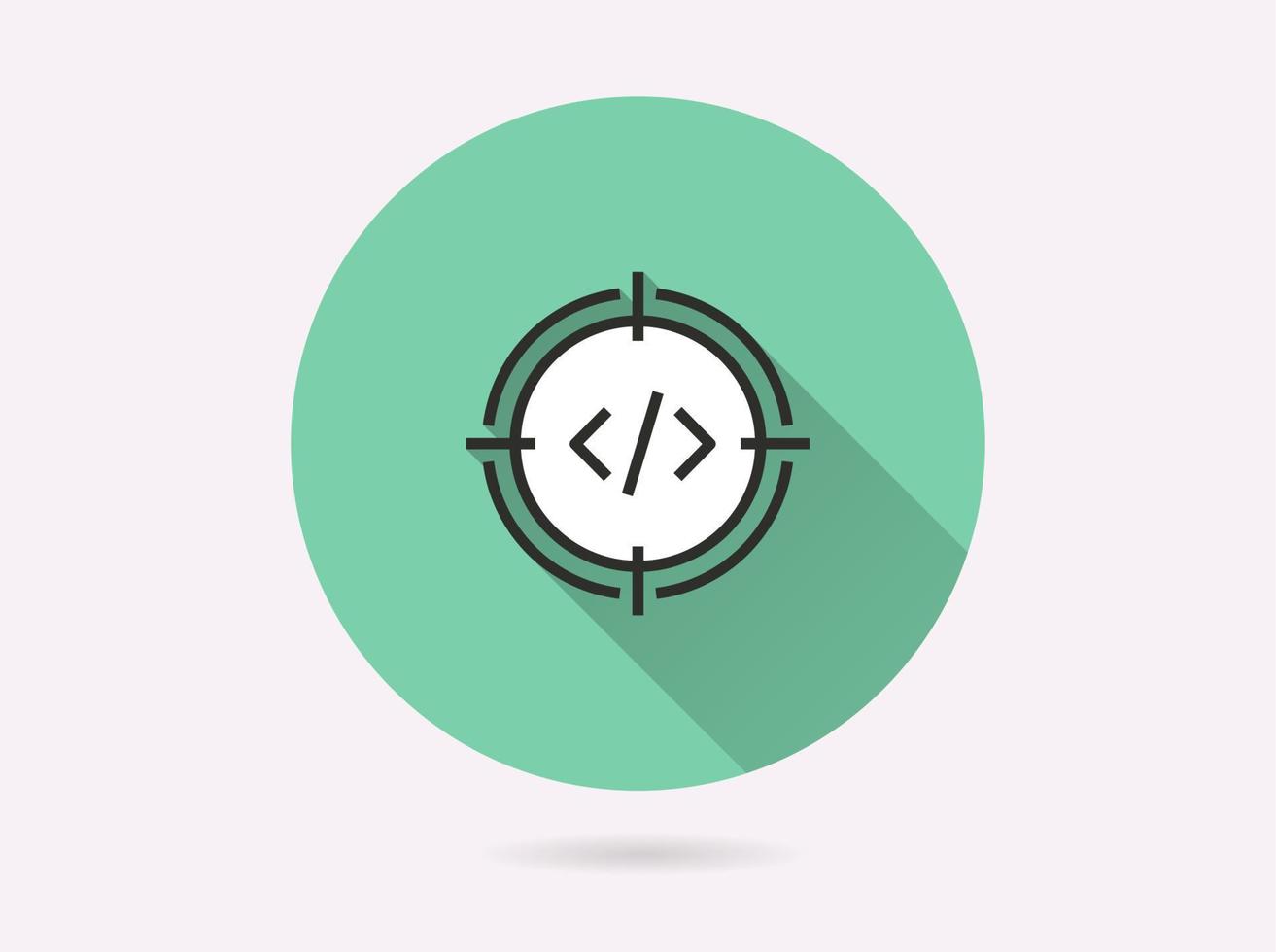 Coding icon for graphic and web design. vector