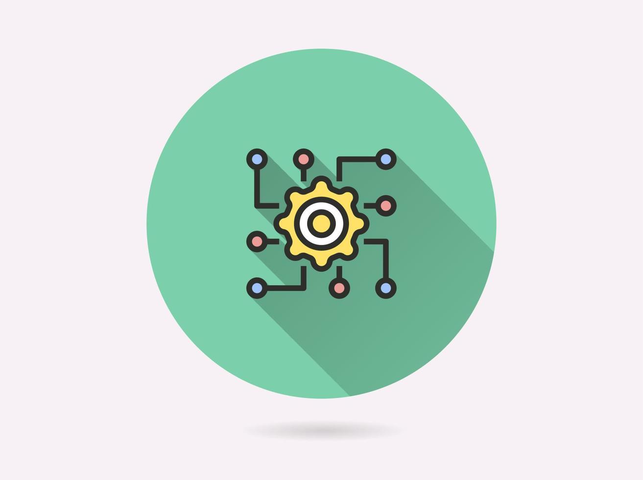 Algorithm icon for graphic and web design. vector