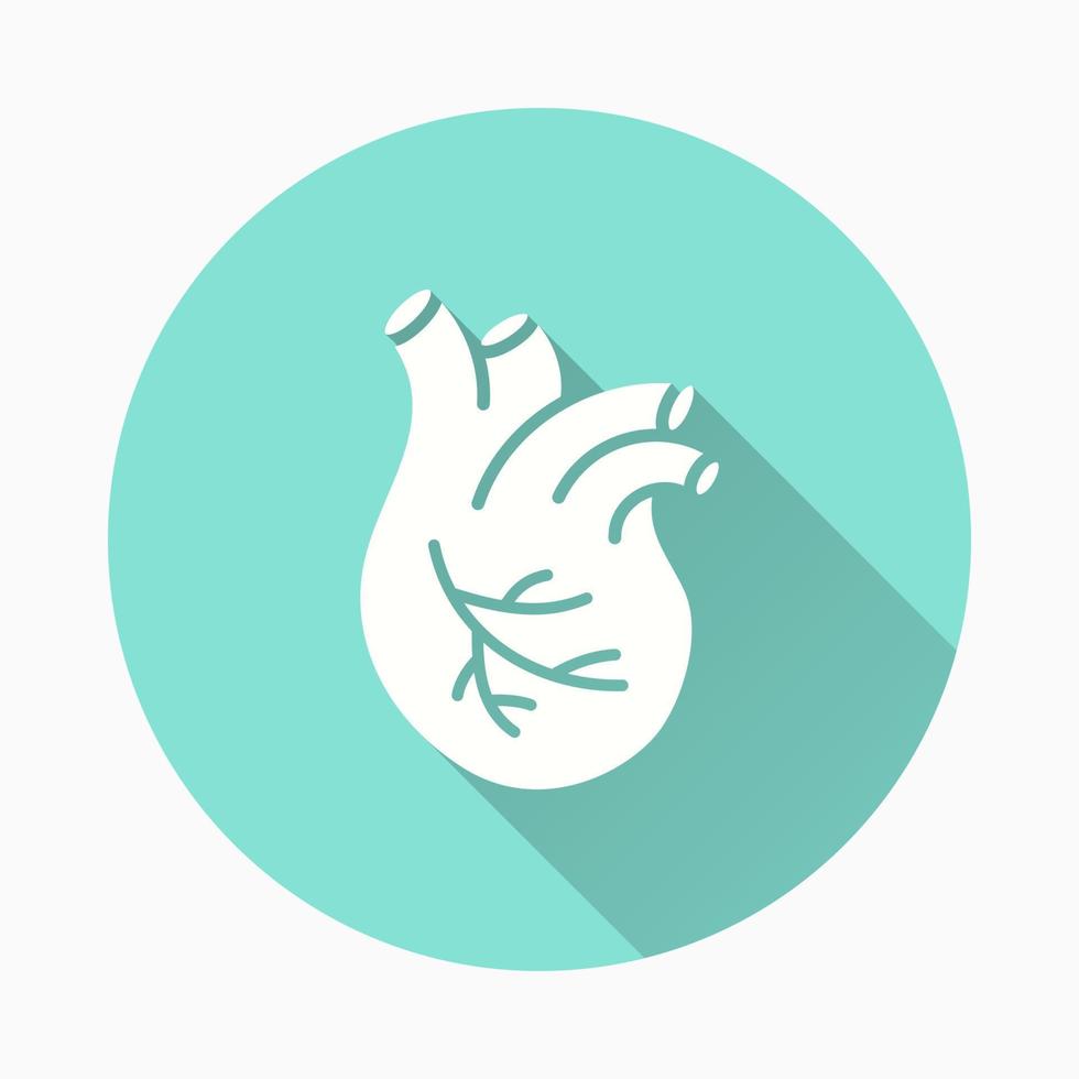 icono del corazón humano para diseño gráfico y web. vector
