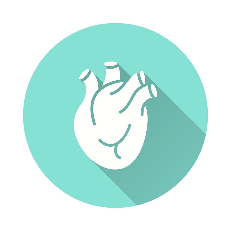 icono del corazón humano para diseño gráfico y web. vector