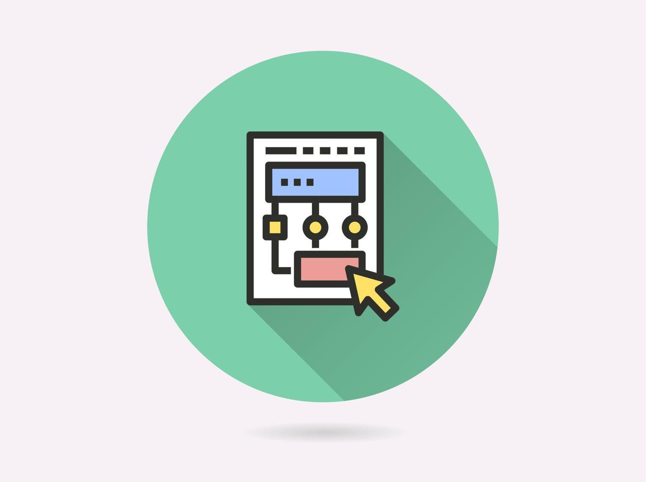 Wireframe icon for graphic and web design. vector