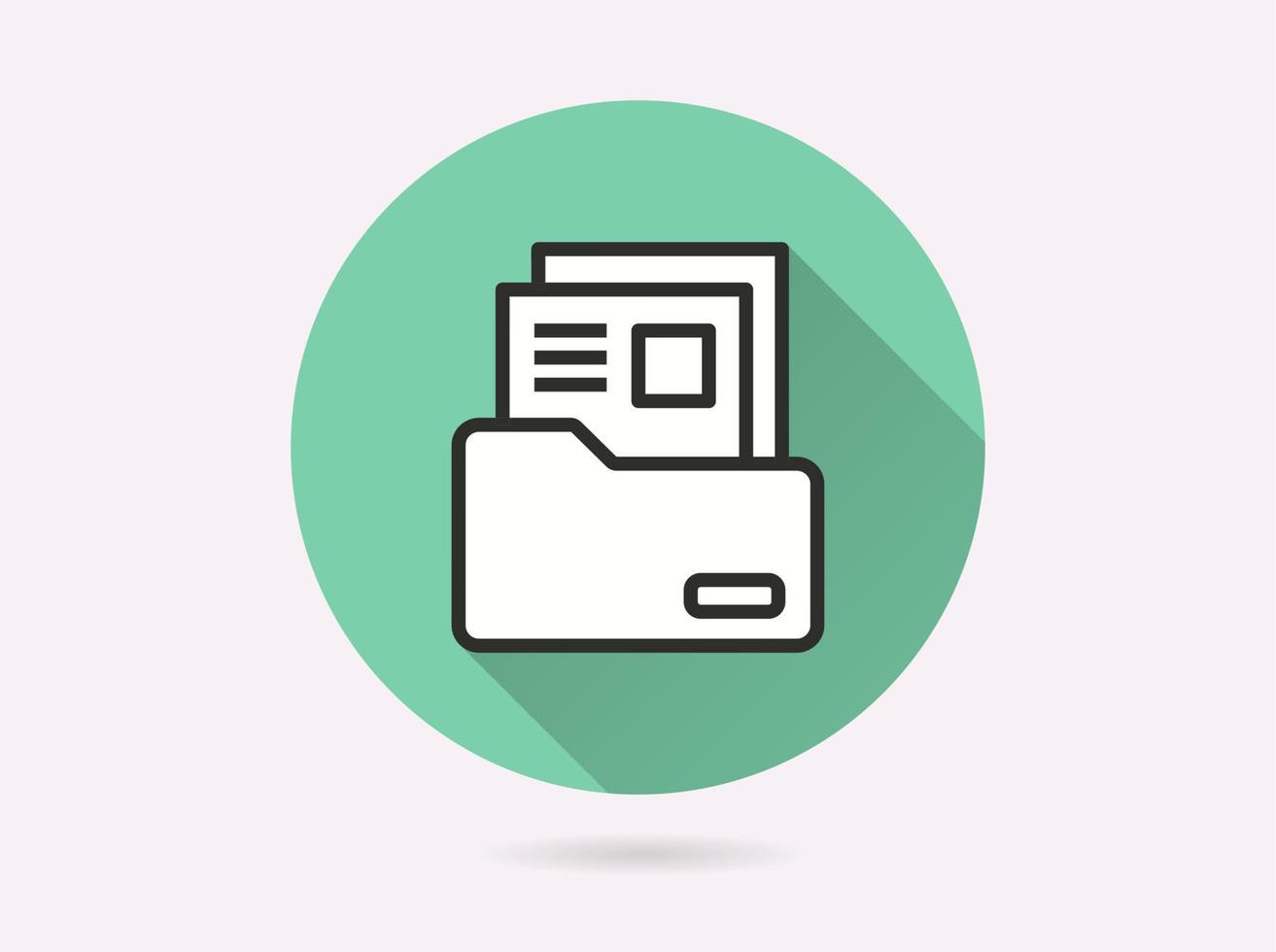 Portfolio icon for graphic and web design. vector