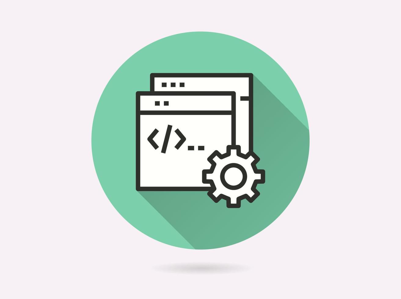 Application development icon for graphic and web design. vector