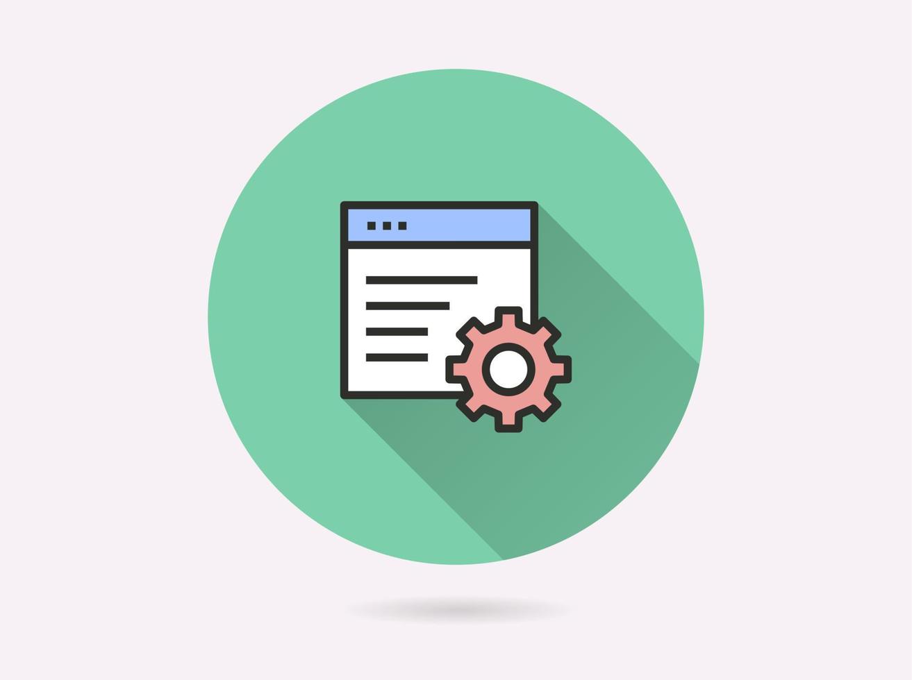 File setting icon for graphic and web design. vector