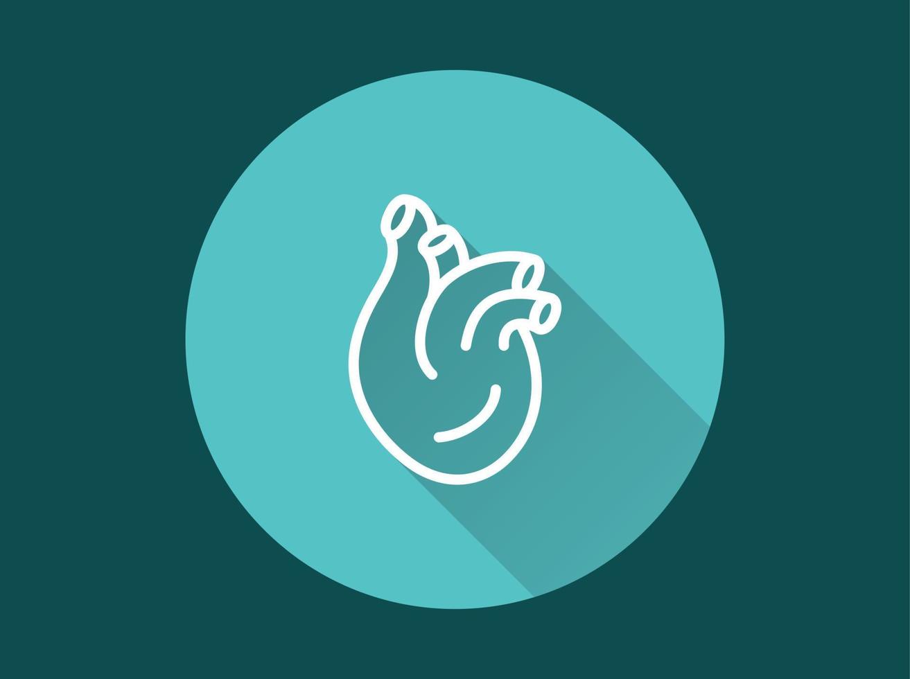 Human heart icon for graphic and web design. vector