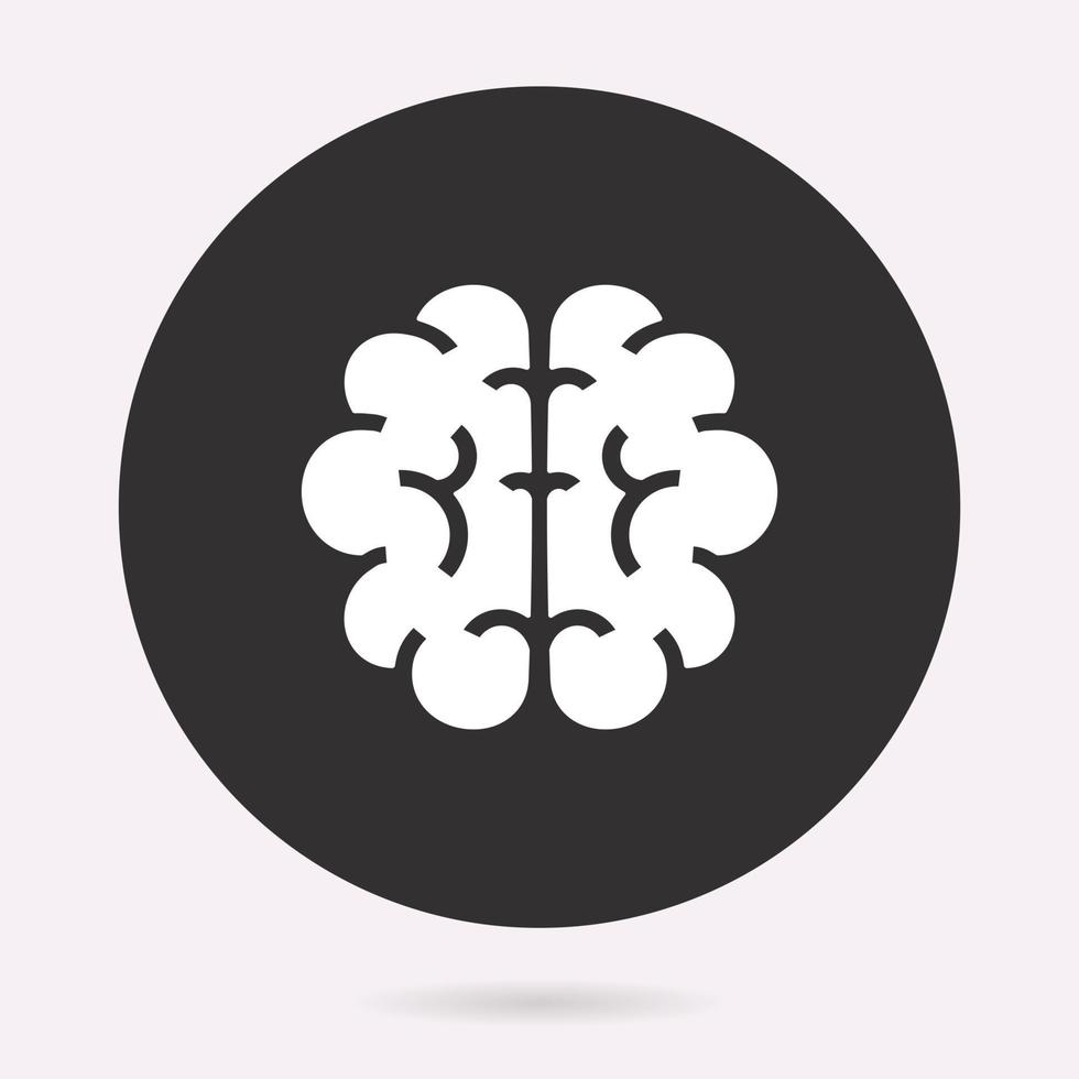 Brain - vector icon. Illustration isolated. Simple pictogram.