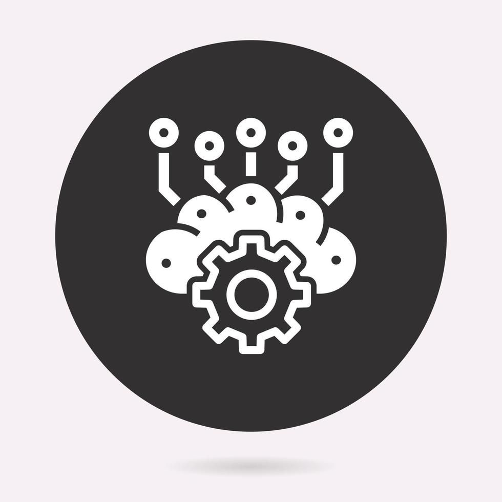 Engineer mind - vector icon. Illustration isolated. Simple pictogram.