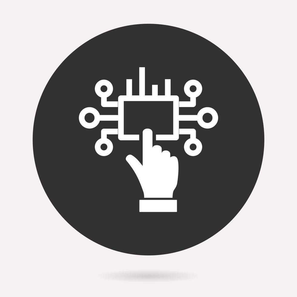 Machine learning - vector icon. Illustration isolated. Simple pictogram.