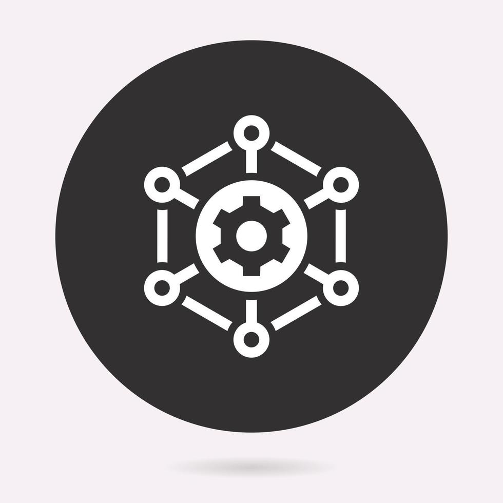 Cybernetic - vector icon. Illustration isolated. Simple pictogram.