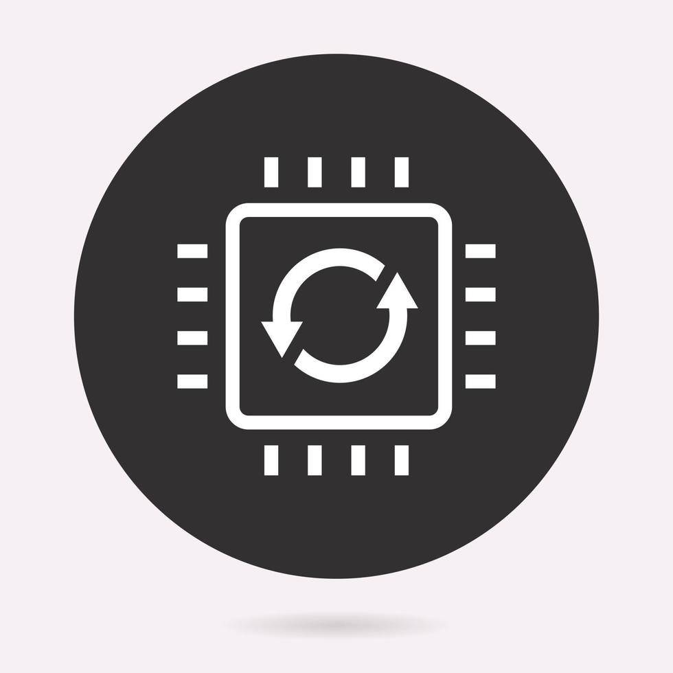 Machine learning - vector icon. Illustration isolated. Simple pictogram.
