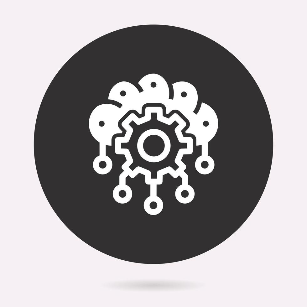 Engineer mind - vector icon. Illustration isolated. Simple pictogram.