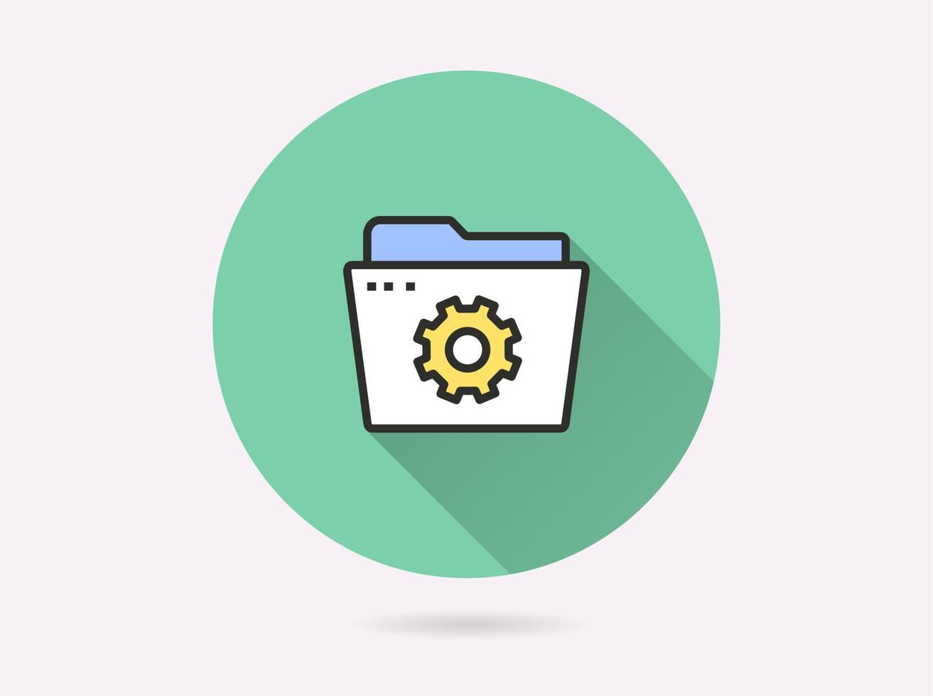 File setting icon for graphic and web design. vector