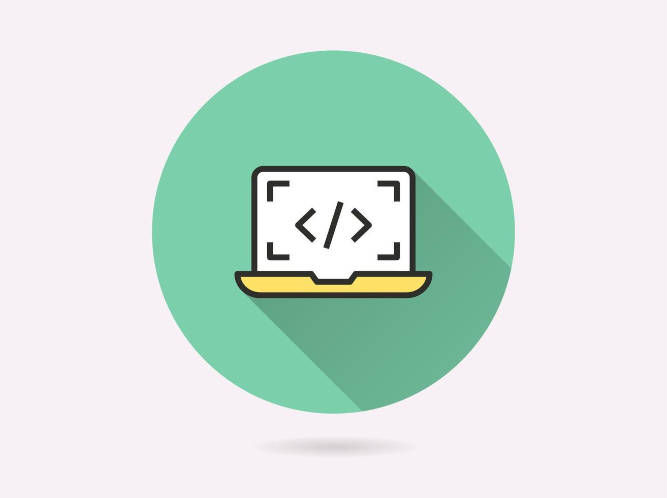 Coding icon for graphic and web design. vector