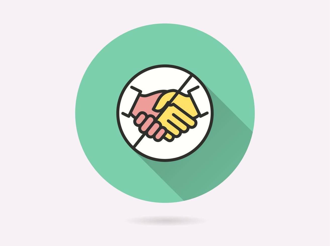 No handshake icon for graphic and web design. vector