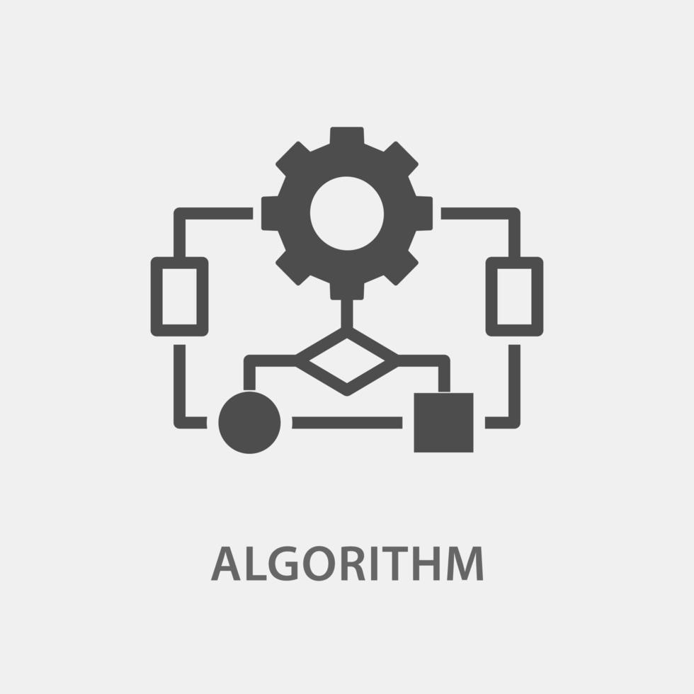 Algorithm icon. Vector illustration for graphic and web design.