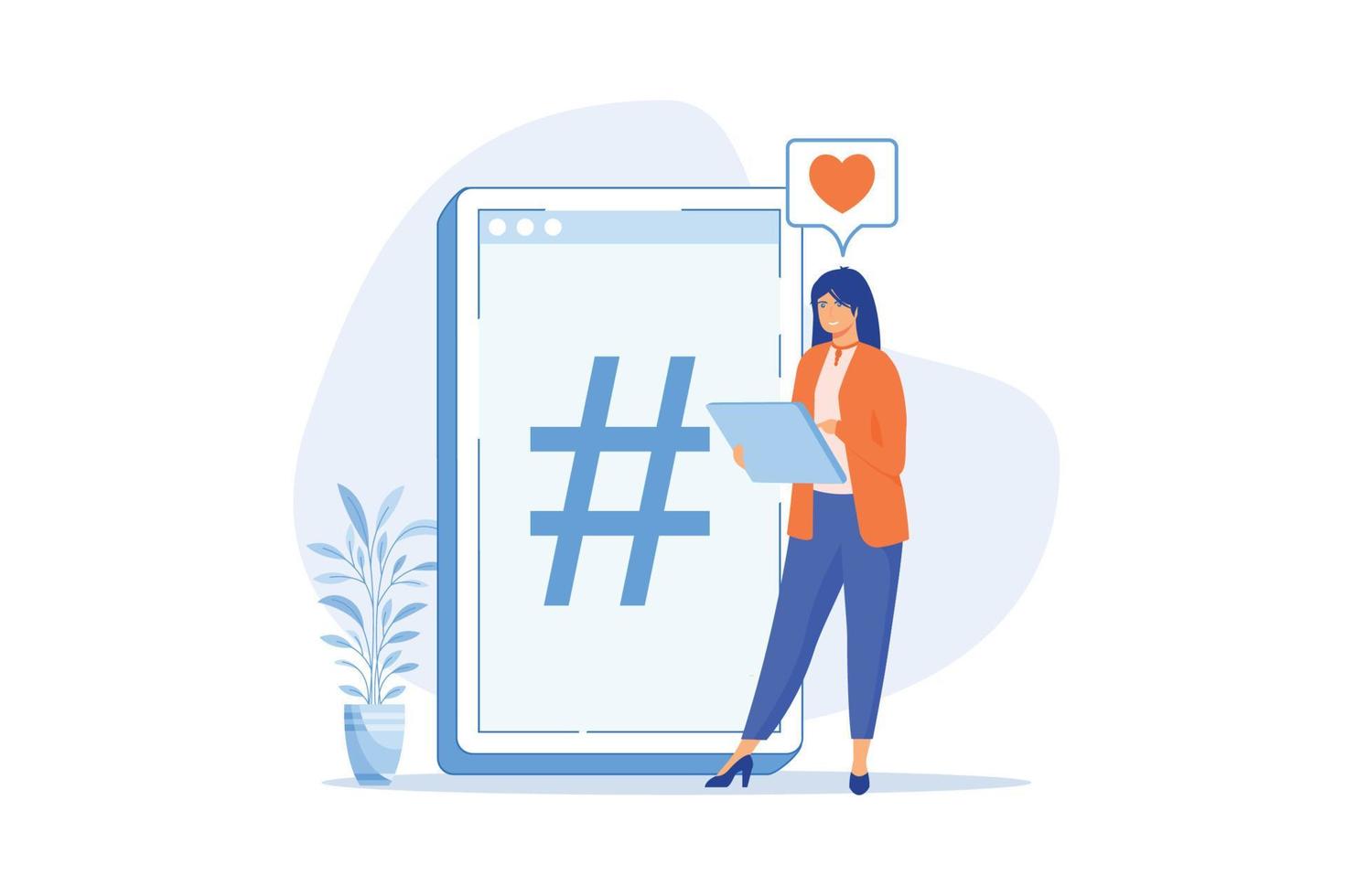 Digital marketing, online platform, post planner, social media cross posting, link sharing, smm, repost, post promotion abstract metaphor, flat vector modern illustration