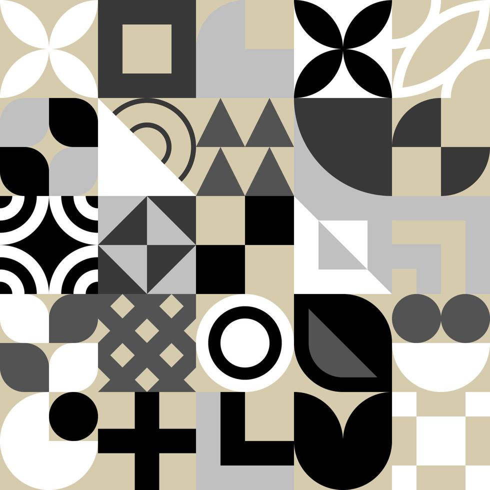 Seamless Bauhaus Abstract vector background.