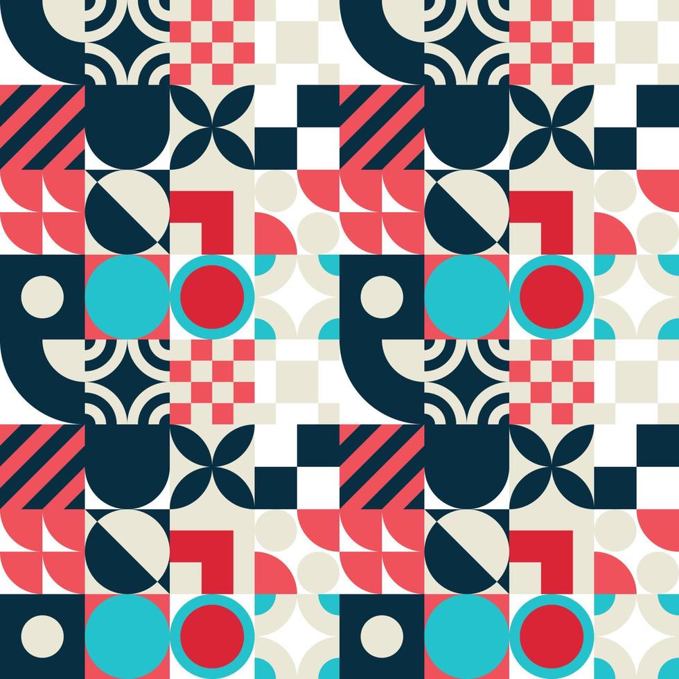 Seamless Bauhaus Abstract vector background.