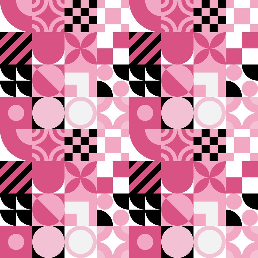Seamless Bauhaus Abstract vector background.
