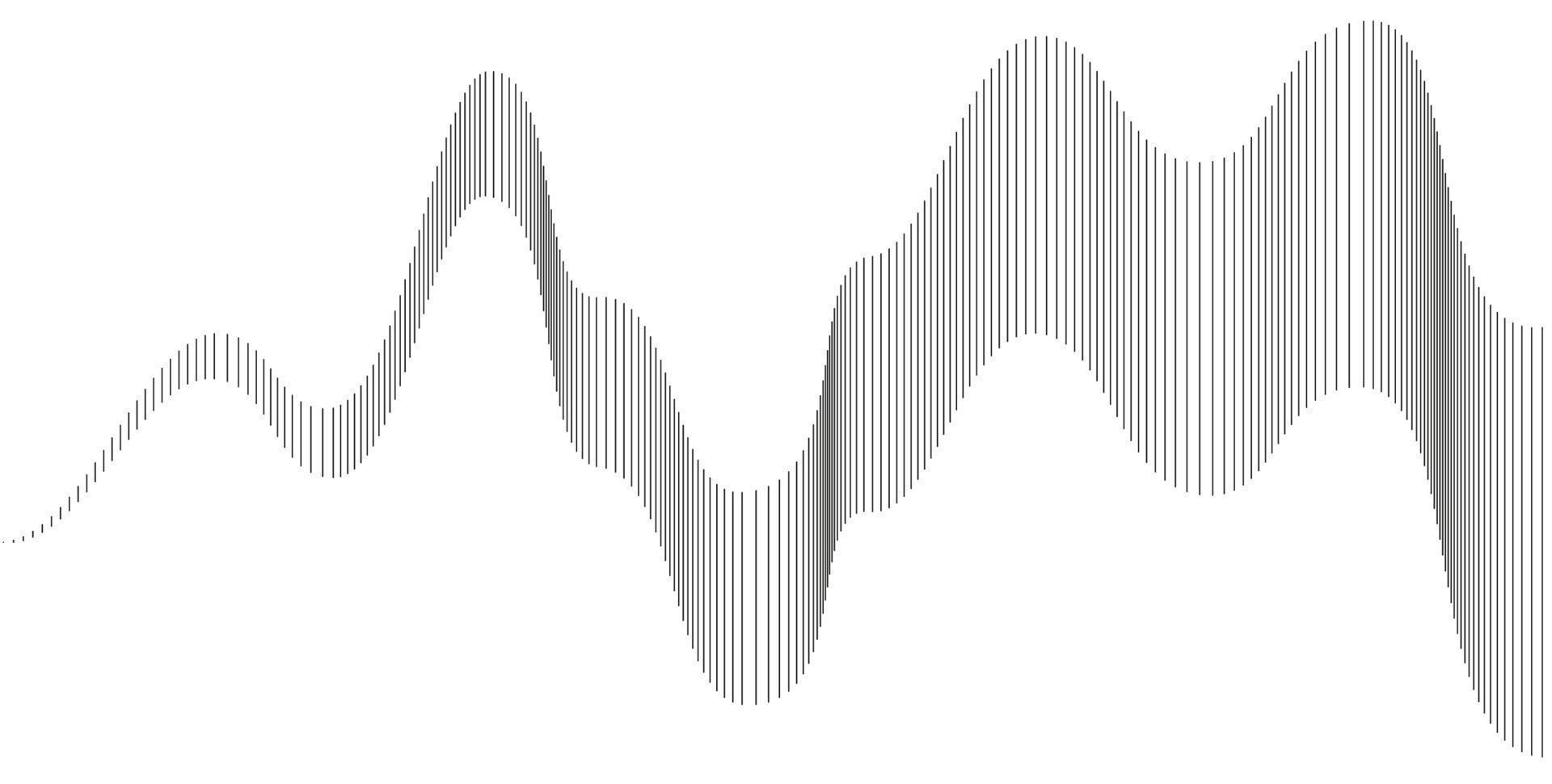 Wavy abstract stripes. Curved line vector elements for music design. Digital sound equalizer.