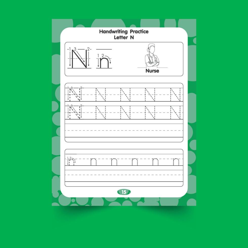 Alphabet tracing worksheet with letter and vocabulary vector