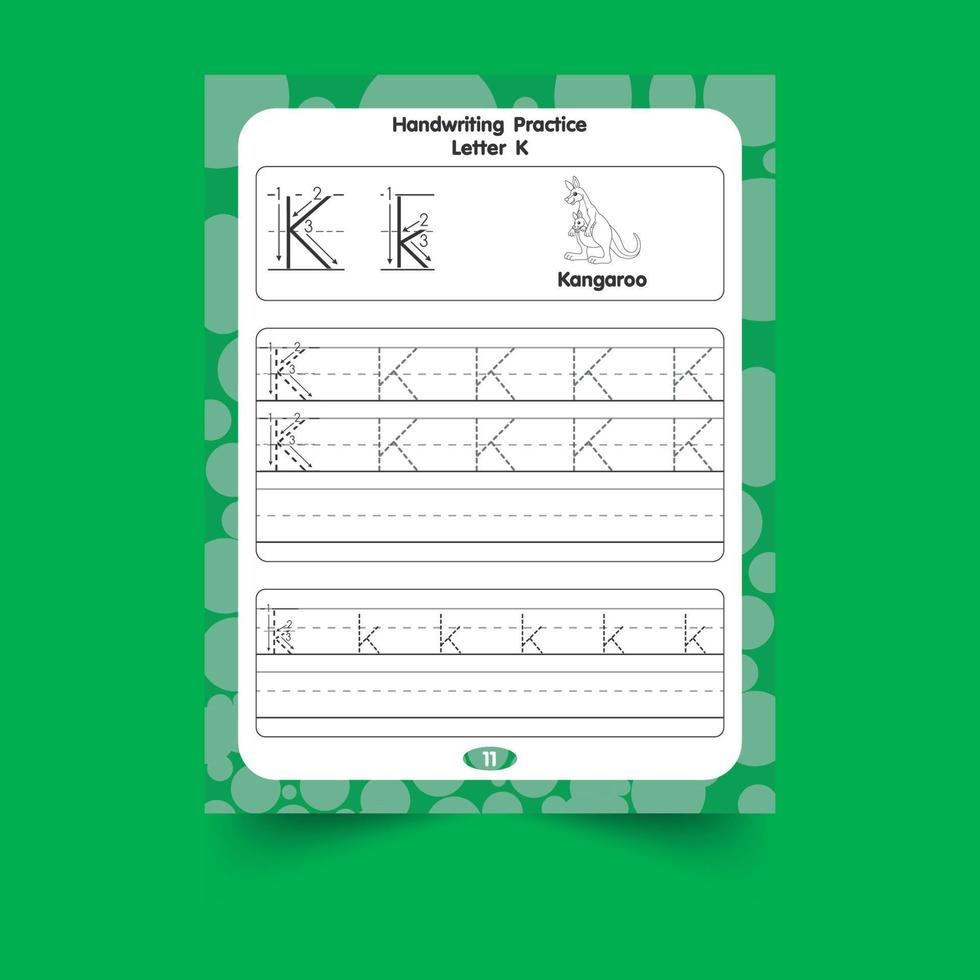 Alphabet tracing worksheet with letter and vocabulary vector