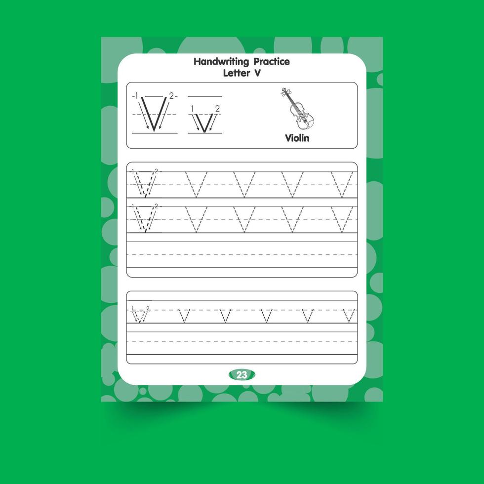 Alphabet tracing worksheet with letter and vocabulary vector