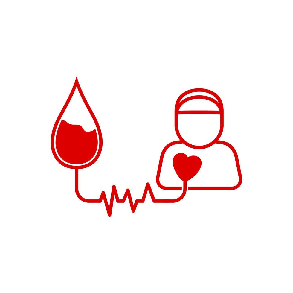 blood transfusion vector. medicine logo, medical icon. Logo design template for clinic vector