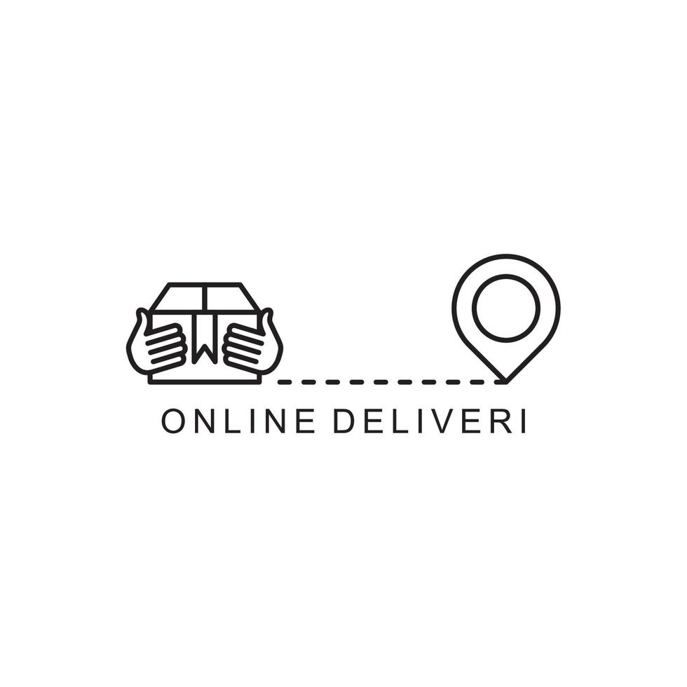 Online delivery service, online order tracking. Online shipping vector icon.