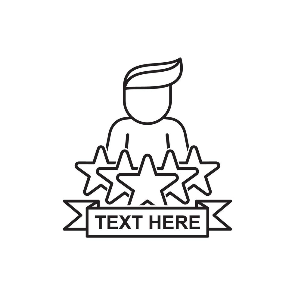 people rating icon. Celebrity rating vector