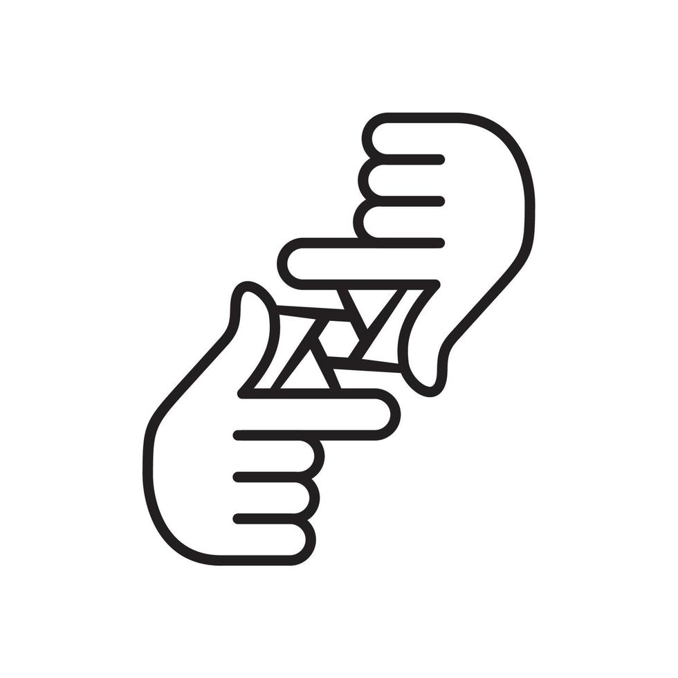 hand and camera logo vector. photography logo vector