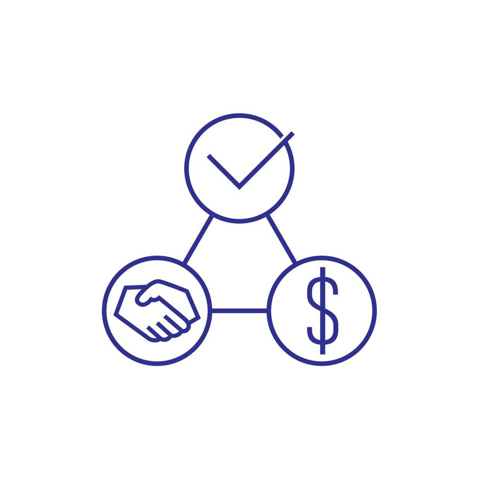 Business flow vector icon. Business icon